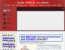 Tablet Screenshot of lpsschool.com